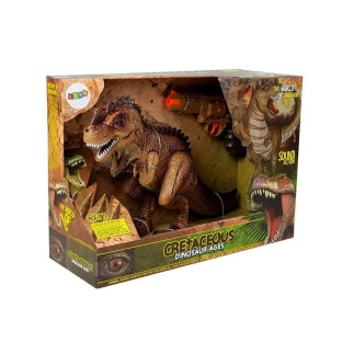Ruchomy Dinozaur Tyranozaur Para Wodna Pistolet Dźwięk Światła Żółty