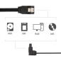 Kabel kątowy SATA III 40 cm AK121D EAN: 5907621802202 Kabel kątowy SATA III 40 cm AK121D EAN: 5907621802202