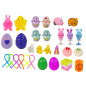 Zestaw Zabawek Wielkanocnych Fidget Toys Antystresowych 36 Elementów - EAN: 5905323216785