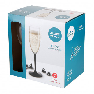ONYX KPL.6 KIELISZKÓW SZAMPAN 180 ML
