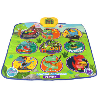 Mata do tańczenia z motywem dinozaurów 90cm x 86cm