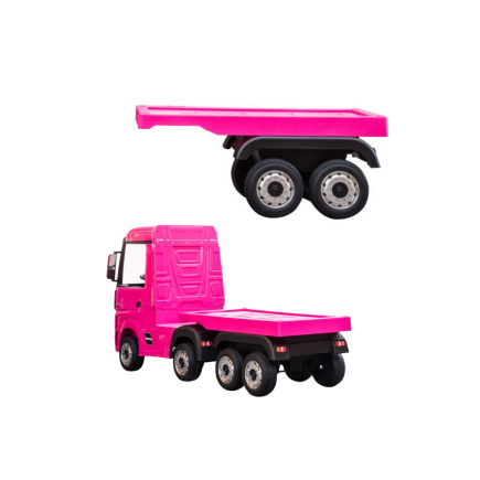 Naczepa do pojazdu na akumulator Mercedes Scania Actros różowa EAN: 5904204751391