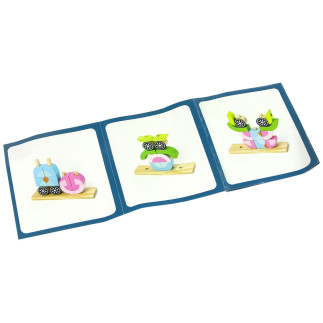 Kreatywne klocki drewniane przestrzenne układanka sowa 3d