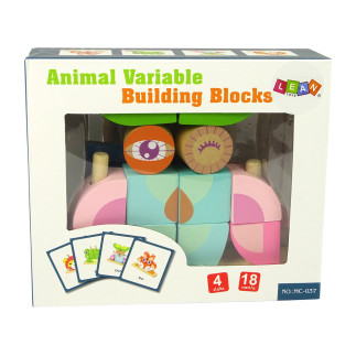 Kreatywne klocki drewniane przestrzenne układanka sowa 3d