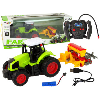 Pojazd rolniczy traktor z prasą r/c 1:16 zielony