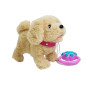 Pluszowy piesek na smyczy na baterie kremowy + EAN: 5905214973315