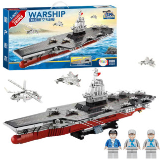 Klocki konstrukcyjne warship 003 duży lotniskowiec 1:420 2151 el.