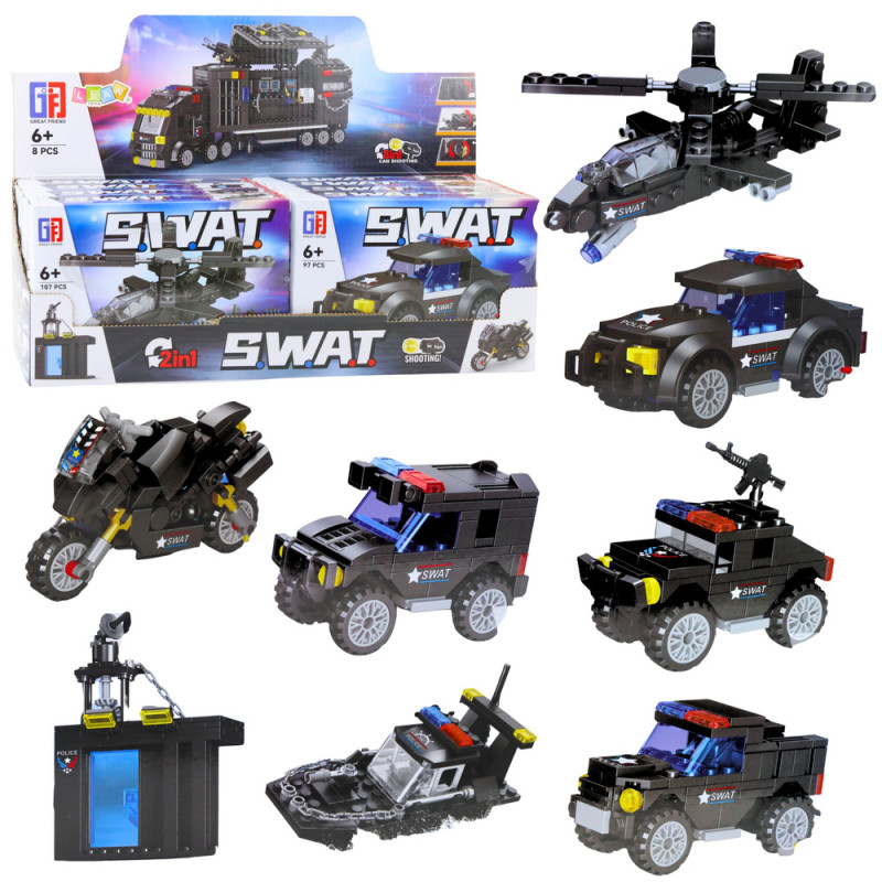 Klocki Konstrukcyjne Pojazdy i Środki Transportu SWAT 2w1 EAN: 5905991072096