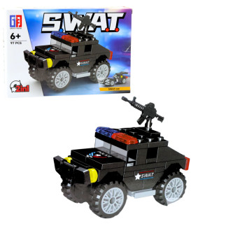Klocki konstrukcyjne pojazdy środki transportu swat 2w1 92-117 el.