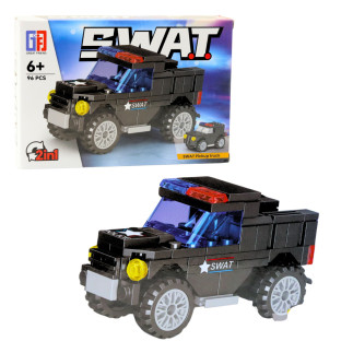 Klocki konstrukcyjne pojazdy środki transportu swat 2w1 92-117 el.