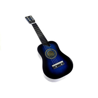 Gitara drewniana klasyczna z kostką niebieska 60 cm