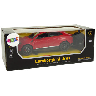 Auto r/c 1:24 lamborghini urus czerwony 2.4 g światła