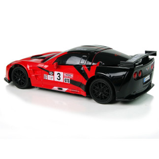 Auto sportowe r/c 1:24 corvette c6.r czerwone 2.4 g światła