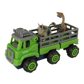 Ciężarówka transport dinozaury wkrętarka śrubokręt do rozkręcania