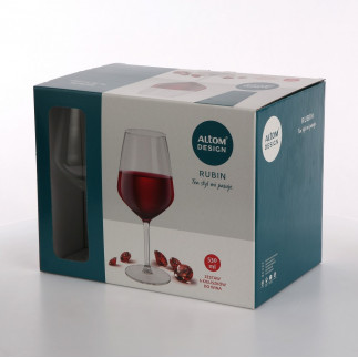 RUBIN KPL. 6 KIELISZKÓW WINO CZERWONE 530ML