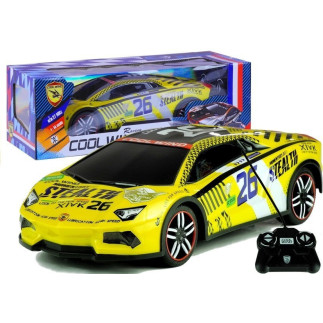 Auto zdalnie sterowane sportowe pilot r/c żółte
