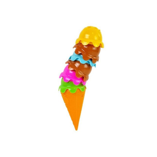 Gra zręcznościowa lody w wafelku kolorowa piramidka ułóż wieżę dla całej rodziny