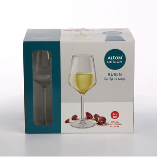 Rubin Komplet 6 Kieliszków do Wina Białego 370ml EAN: 5902689839665