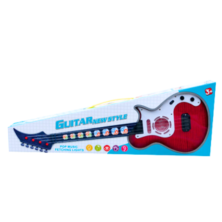 Gitara elektryczna dla dzieci światła melodie czerwona