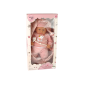 Lalka Bobas 46 cm z Różowym Smoczkiem w Beciku - Słonik EAN: 5905214972066