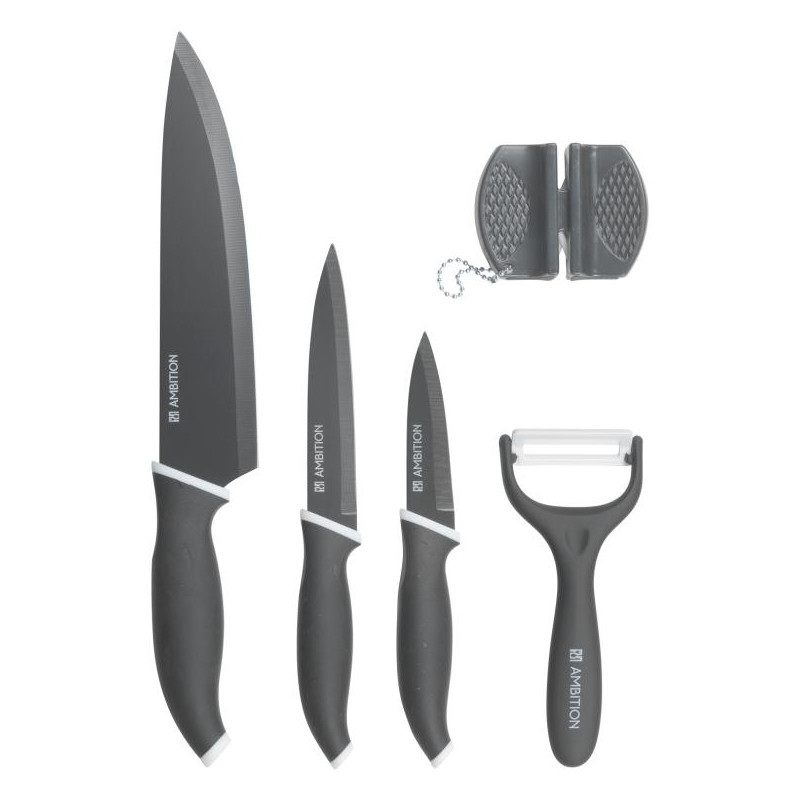 AM-ELEMENTI KPL NOZY NON STICK 5EL SZARY