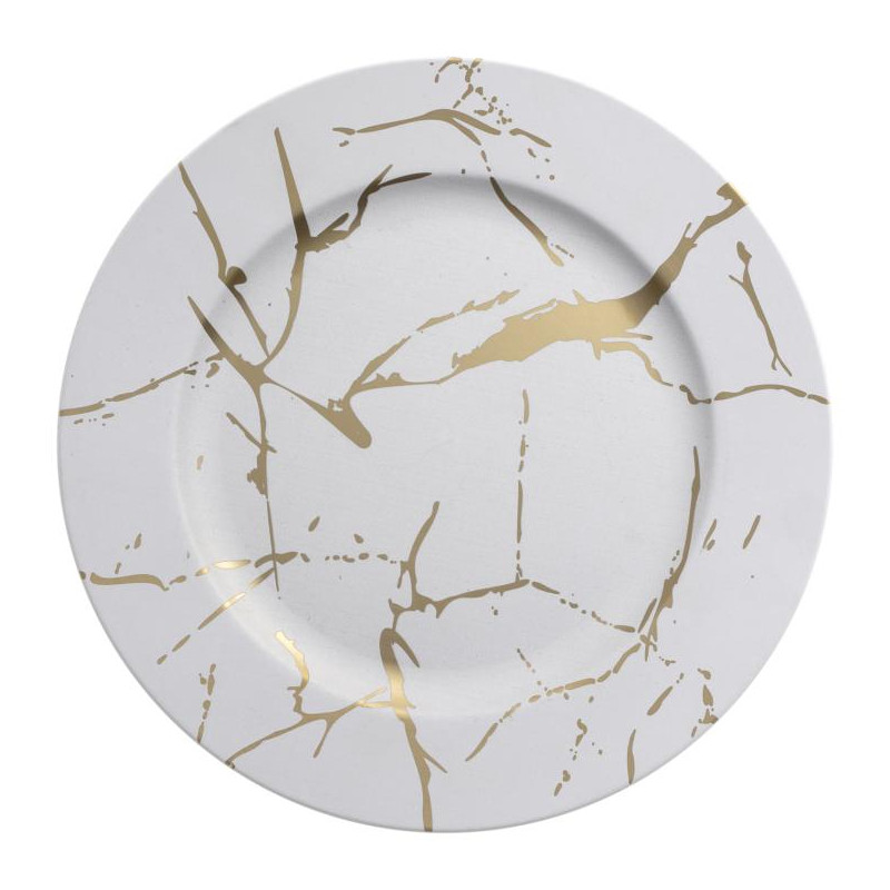 AM-DECOR PODTALERZ 33CM MARMUR BIALY