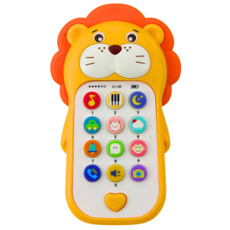 Interaktywny telefon edukacyjny Lew Żółty - dźwięki, melodie | EAN: 5905991063476
