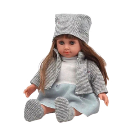Lalka w niebieskiej sukience z czapeczką i sweterkiem 36,5 cm - EAN: 5905991061724