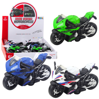 Motocykl wyścigowy sportowy z napędem światła dźwięki mix