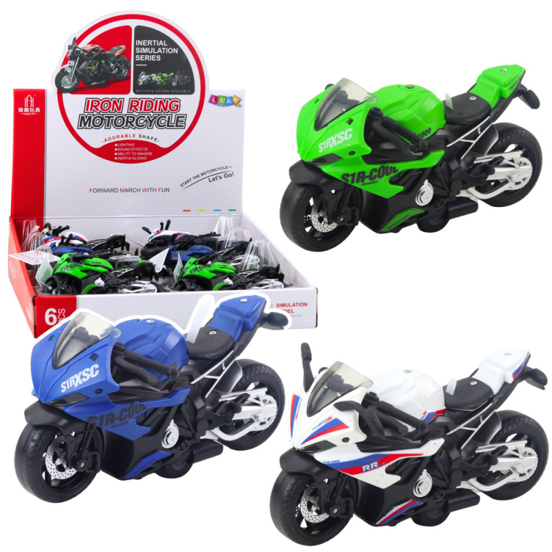 Motocykl Wyścigowy Sportowy z Napędem Światła i Dźwięków - EAN: 5905991053804