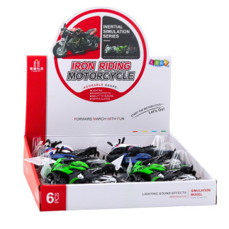 Motocykl wyścigowy sportowy z napędem światła dźwięki mix