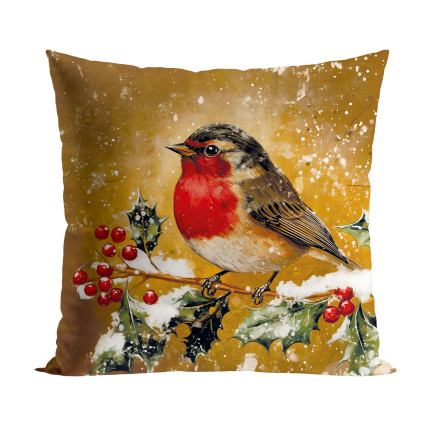 Elegancki rudzik poszewka dekoracyjna velvet, 40x40cm, kolor 014 złoto-brązowy