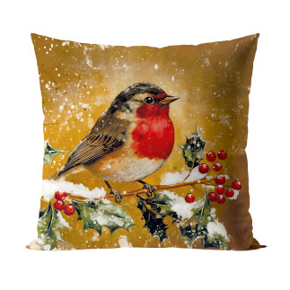 Elegancki rudzik poszewka dekoracyjna velvet 40x40cm złoto-brązowa, EAN: 5906450023338