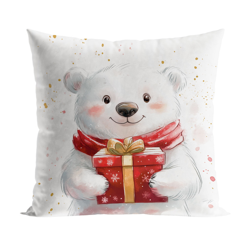 Misiek Bajkowe Święta Poszewka Dekoracyjna Velvet 40x40cm Kolor Biały EAN: 5906450023505