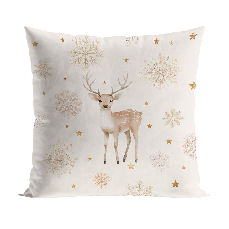 Jelonki Zimowa Opowieść Poszewka Dekoracyjna Velvet 40x40cm Beżowa EAN: 5906450023437
