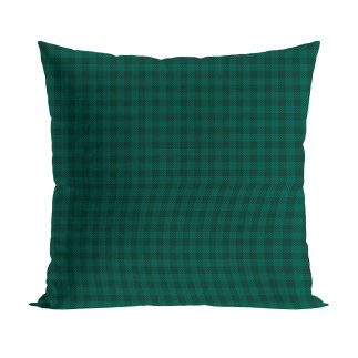 Poszewka dekoracyjna "Krata z samochodem - Bajkowe Święta" Velvet 40x40cm Zielona EAN: 5906450023499