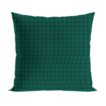 Poszewka dekoracyjna "Krata z samochodem - Bajkowe Święta" Velvet 40x40cm Zielona EAN: 5906450023499