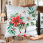 Gwiazda betlejemska poszewka dekoracyjna velvet 40x40cm biały EAN: 5906450023390