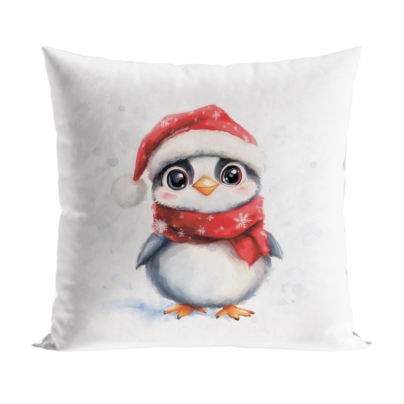 Pingwinek Bajkowe Święta Poszewka Dekoracyjna Velvet 40x40cm Biały EAN: 5906450023529