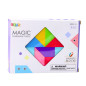 Klocki Magnetyczne Tangram Kolorowa Układanka z Naklejkami 9 El. - EAN: 5905991071778