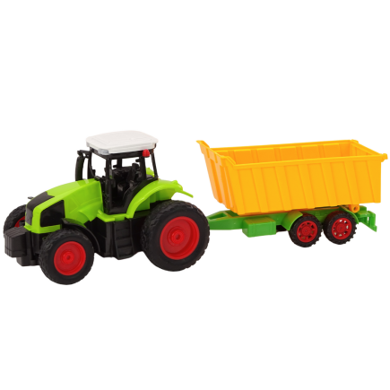 Zdalnie sterowany traktor z przyczepą RC - zielony EAN: 5905679077092