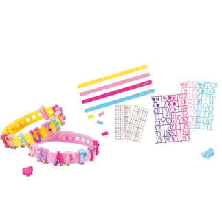 Zestaw Bransoletek DIY z Zawieszkami - Litery, 4 Regulowane Bransoletki EAN: 5905991071044