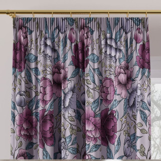 Flower tkanina dekoracyjna blanko, 140cm, kolor 002 lila