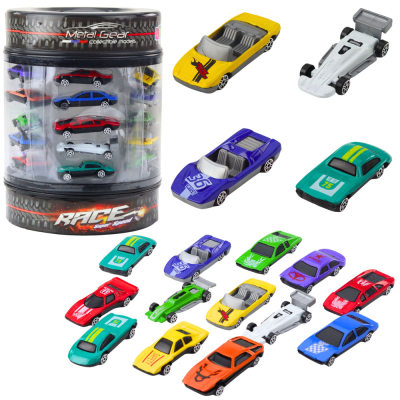 Zestaw resoraków sportowych 1:64 w tubie - klasyka motoryzacji, EAN: 5905991070122