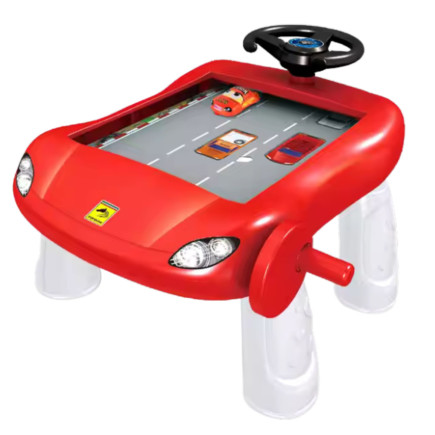 Symulator jazdy manualny stolik edukacyjny czerwony EAN: 5905991063414