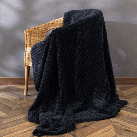 Mikos koc dekoracyjny, rozmiar 200x220cm, kolor 006 czarny