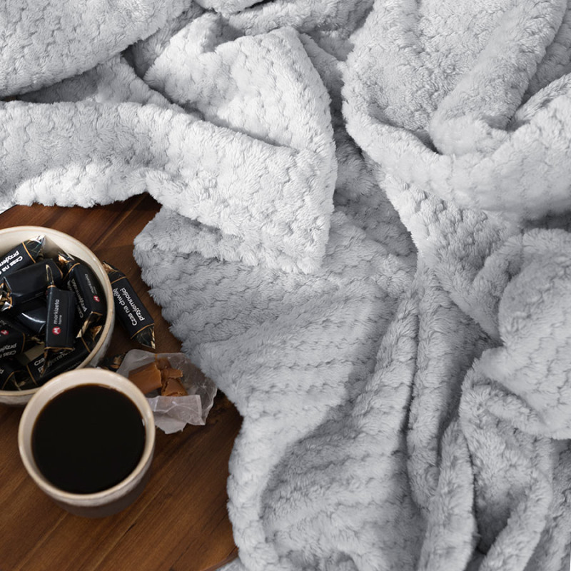 Koc dekoracyjny Lugo 200x220cm szary 003 EAN: 5906450003743