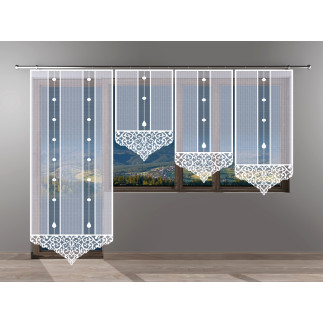 Panel żakardowy odpasowany, wysokość 230cm, kolor biały 001
