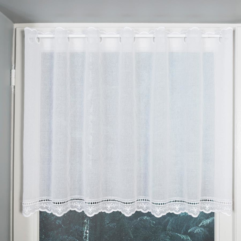 Haftowana zazdrostka pasowa 60cm, kolor biały - EAN: 5907693239562 Haftowana zazdrostka pasowa 60cm, kolor biały - EAN: 5907693239562