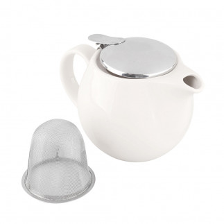 Zaparzacz dzbanek do herbaty i kawy porcelanowy Regular kremowy 450 ml